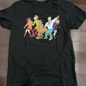 Scooby Doo Graphic Cartoon y2k Black Shirt Size Large